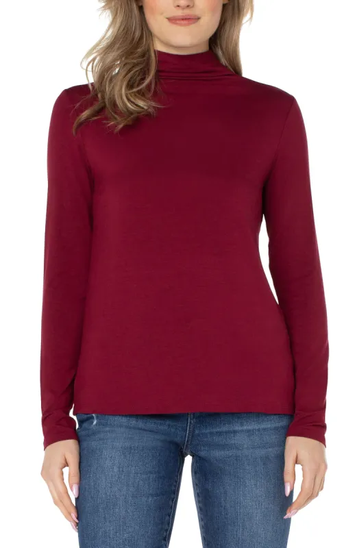 MOCK NECK LONG SLEEVE KNIT TOP sold by Liverpool Jeans Company