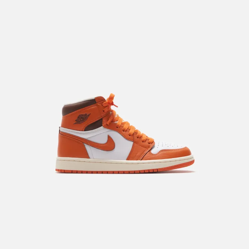 Nike WMNS Air Jordan 1 Retro HI OG - White / Starfish / Cacao sold by Kith