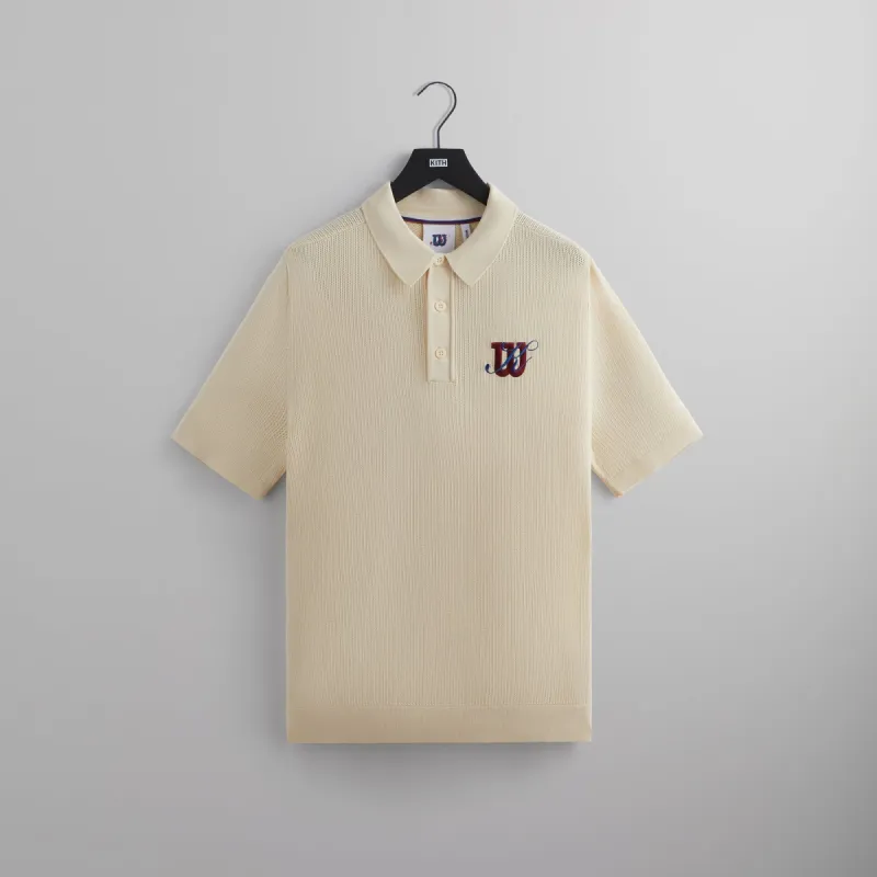 Kith for Wilson Cable Sweater Polo - Seedpearl sold by Kith
