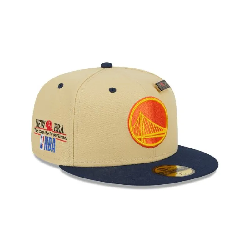 Golden State Warriors Tan 59FIFTY Fitted Hat sold by New Era