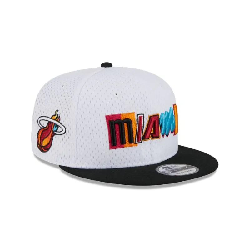 Miami Heat Mesh Crown 9FIFTY Snapback Hat sold by New Era