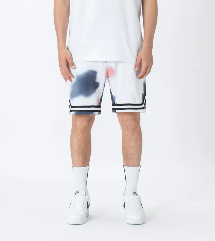 Patch Pique Basketball Short White/Multi - Sale sold by Zanerobe