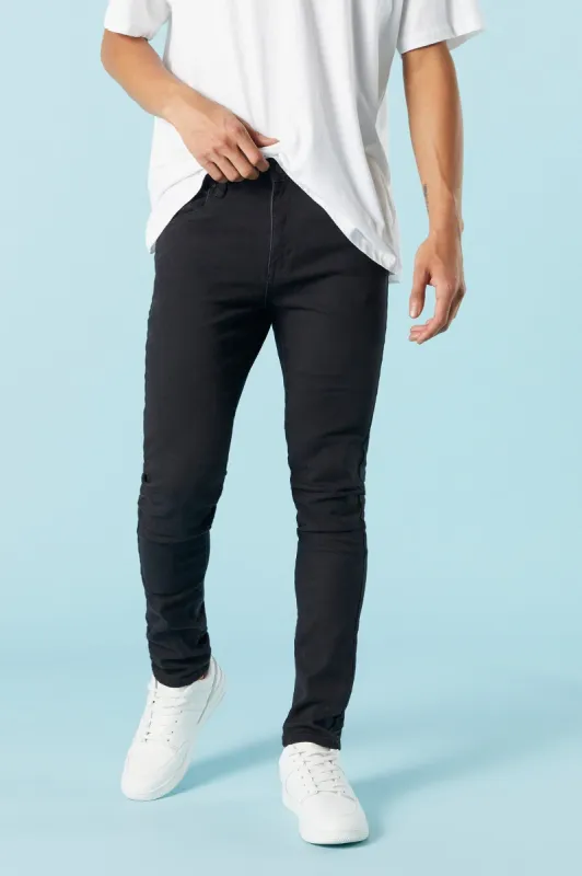Le jean le plus ajusté en denim délavé noir sold by Urban Planet