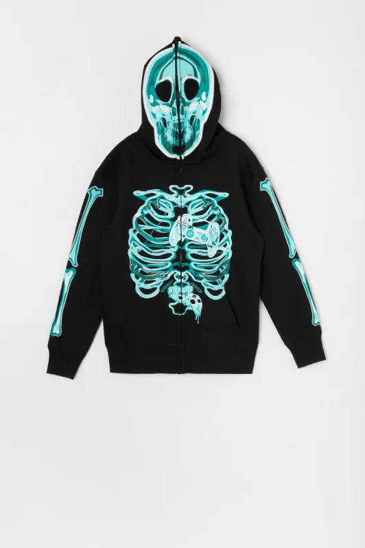Boys X-Ray Skeleton Full Zip Hoodie sold by Urban Planet