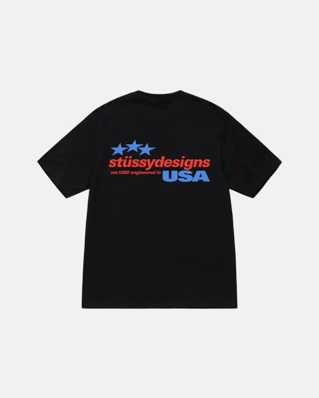★送料・関税込★STUSSY★Designs USA TEE★Tシャツ★BLACK STUSSY DESIGNS USA TEE | Parallel