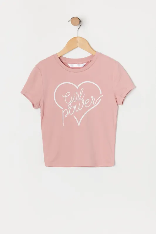 T-shirt à imprimé Girl Power pour fille sold by Urban Planet