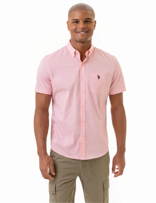 SHORT SLEEVE STRETCH POPLIN SHIRT sold by U.S. Polo Assn.