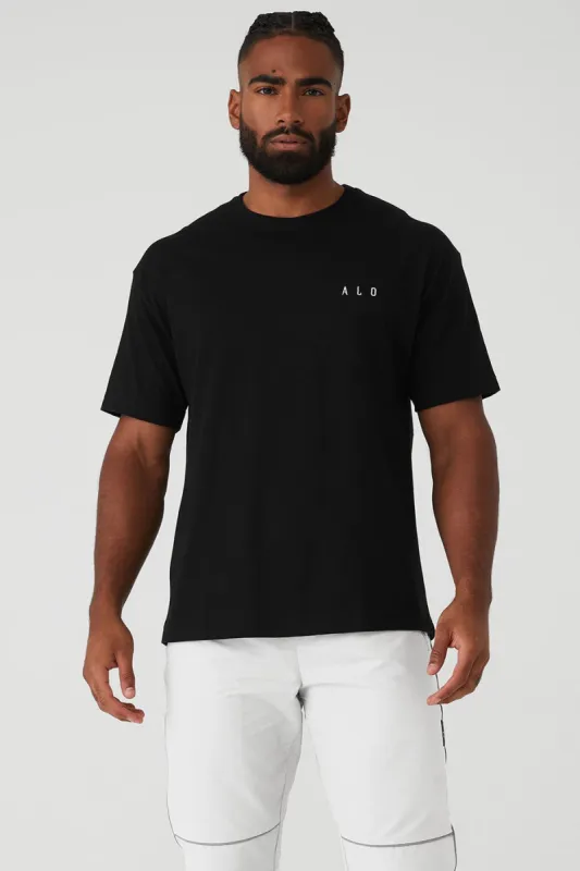 Alo Maison Short Sleeve - Black sold by Alo Yoga