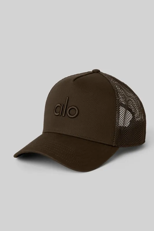 District Trucker Hat - Espresso sold by Alo Yoga