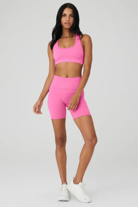 フィットネストップス [Alo Yoga] Seamless Ribbed Bra Seamless Ribbed Bra - Black | Alo Yoga