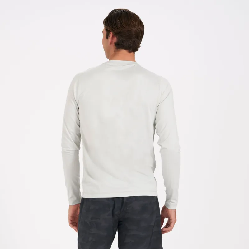 Long-Sleeve Tradewind Performance Tee | Mineral Heather sold by Vuori