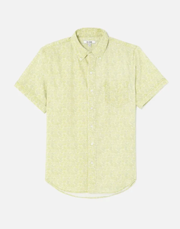 70s Short Sleeve Shirt - Citrus Paisley sold by Re/Done