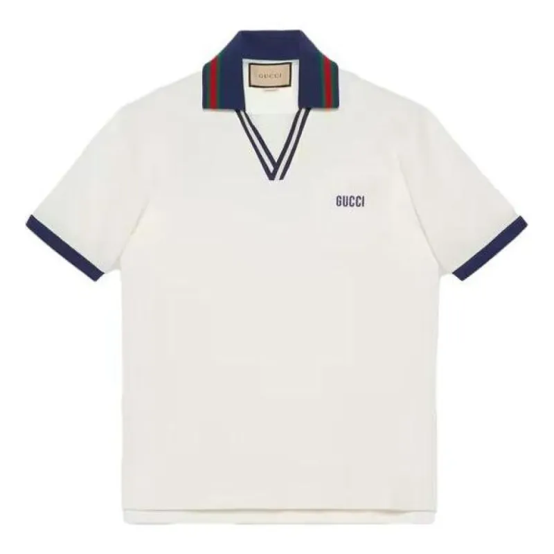 GUCCI Cotton piquet polo shirt 'White' 737667-XJFGK-9133 sold by KicksCrew