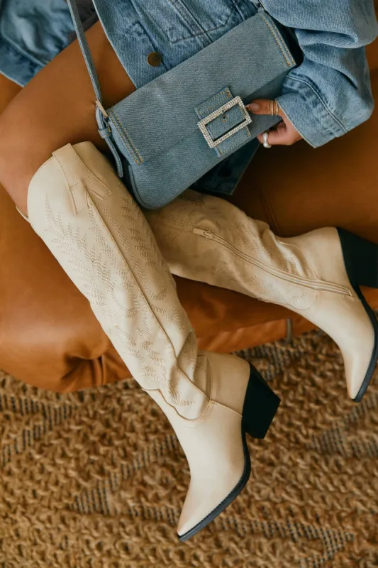 Cowgirls Western Cowgirl Boots - Nude sold by Miss Lola