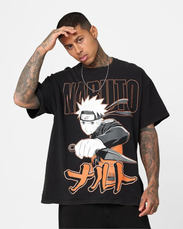 Goat Crew X Naruto Naruto Vintage T-Shirt Black Wash | Parallel