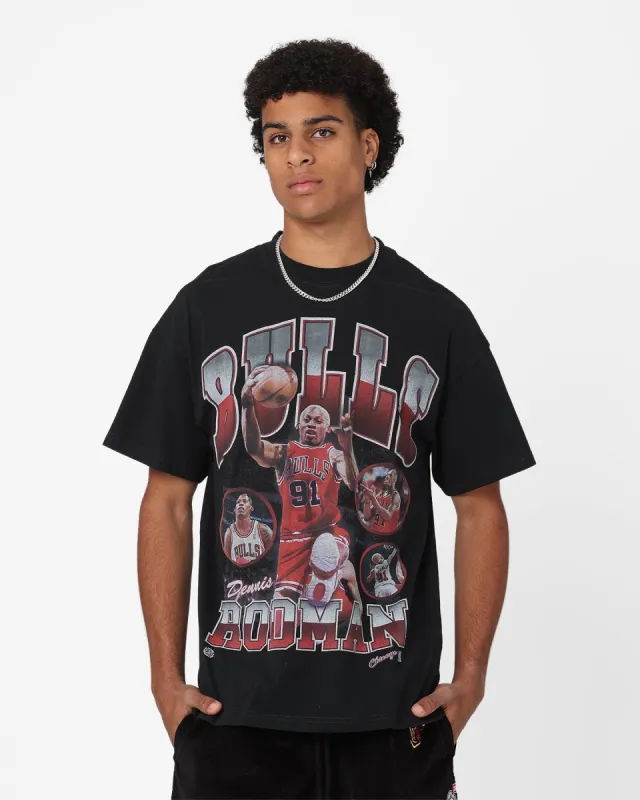 Mitchell & Ness RODMAN ロッドマン Tシャツ NBA レトロ Mitchell & Ness Men's Chicago Bulls Dennis Rodman Photo T-Shirt