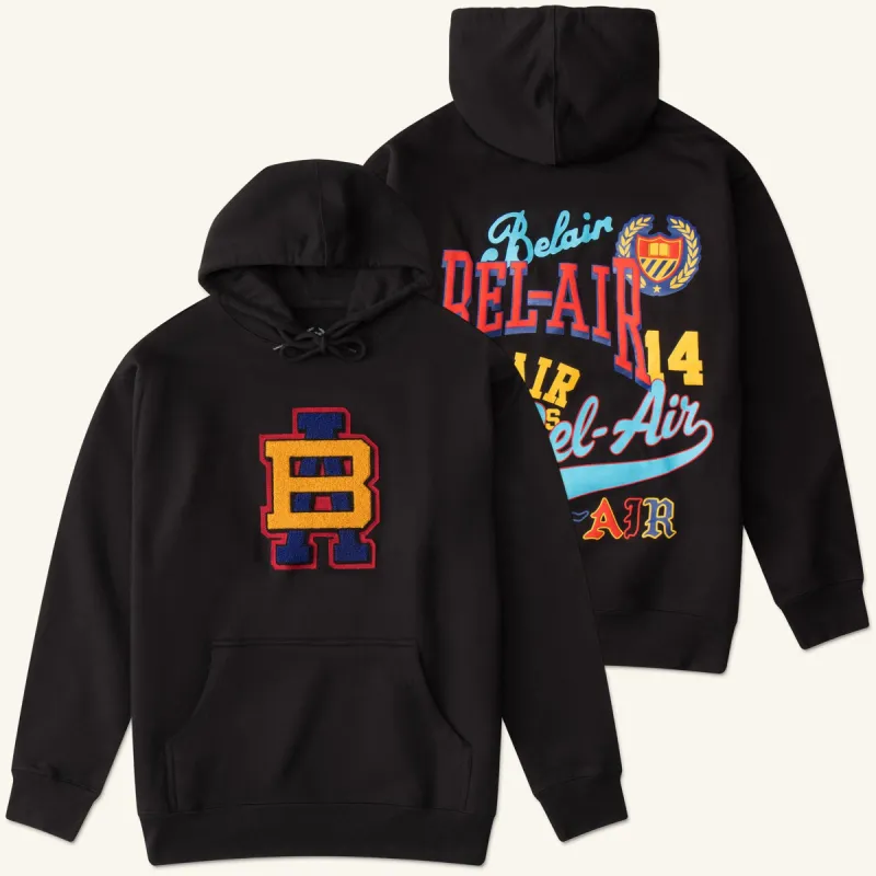 CHENILLE O.T.T. LOGO HOODIE, BLACK sold by Bel Air Athletics