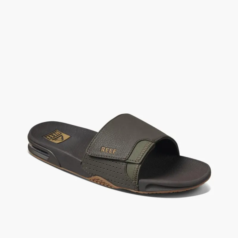 Reef Men FANNING SLIDE BROWN/GUM sold by Reef