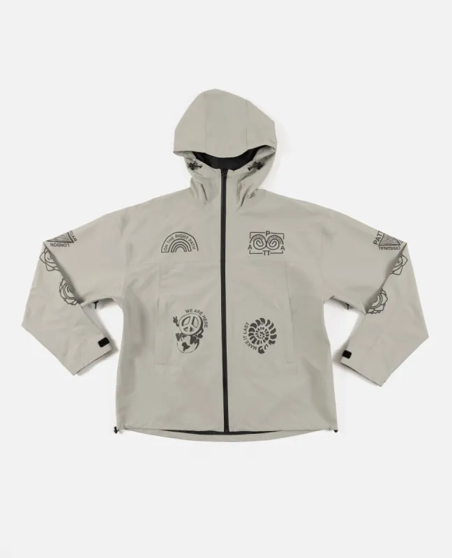 Patta Waterproof Reflective Shell Jacket (Flint Gray) | Parallel