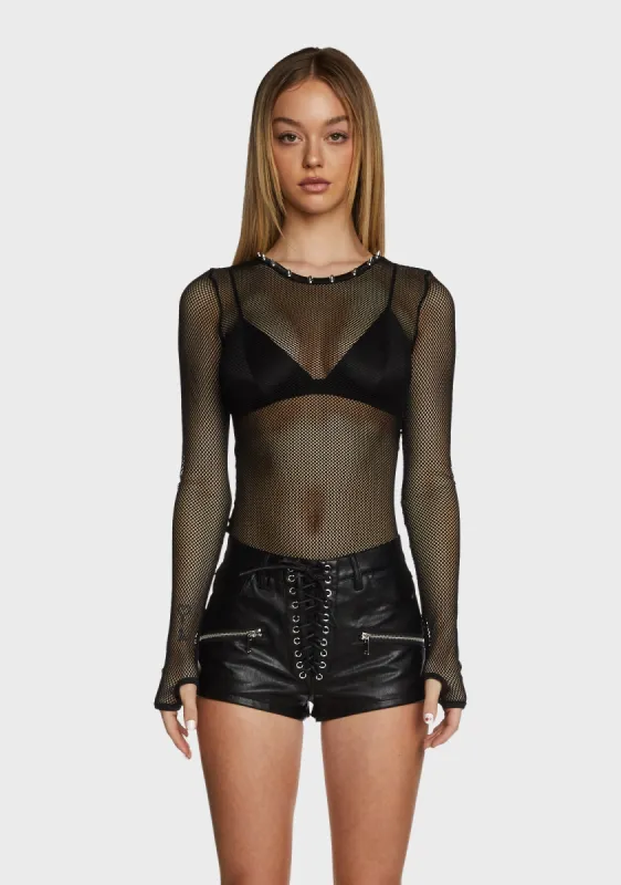 Valley Of Thunder Fishnet Top sold by Dolls Kill