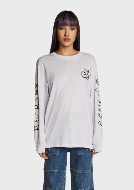 Kitty Bowtastic Long Sleeve Tee sold by Dolls Kill
