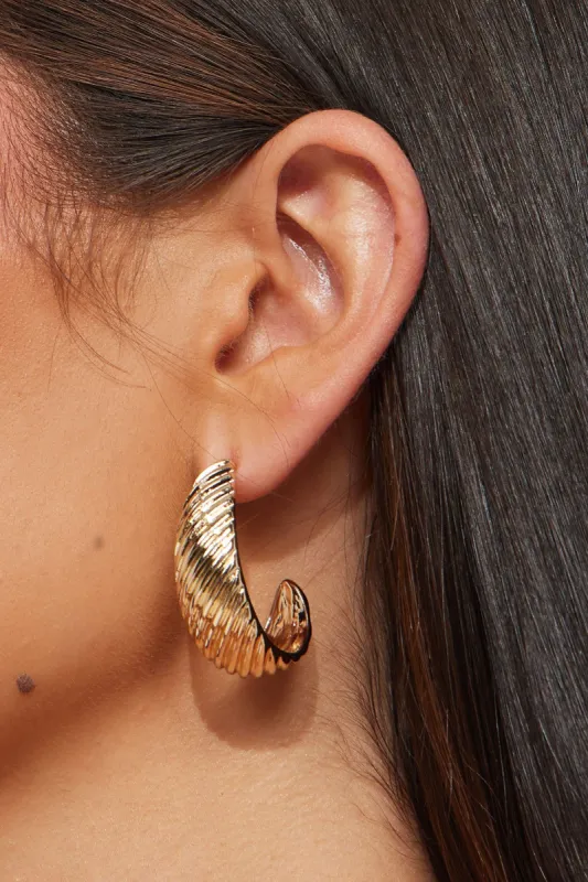Simplistically Perfect Earrings - Gold sold by Fashion Nova