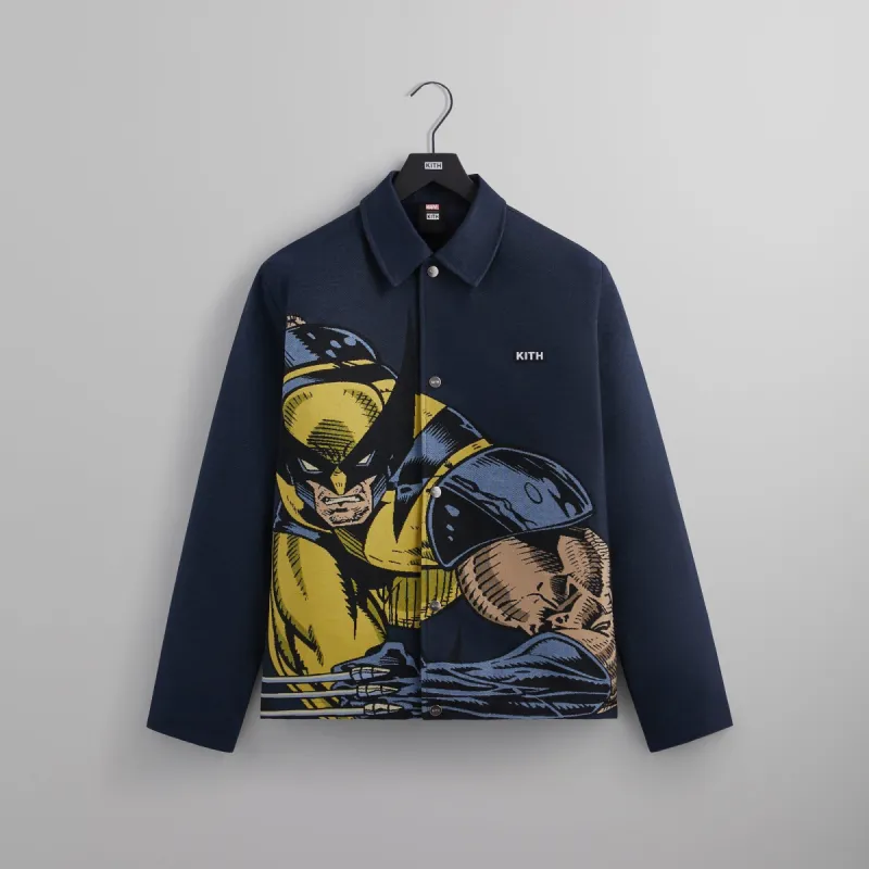 Marvel | Kith for X-Men Wolverine Tapestry Coaches Jacket - Nocturnal sold by Kith