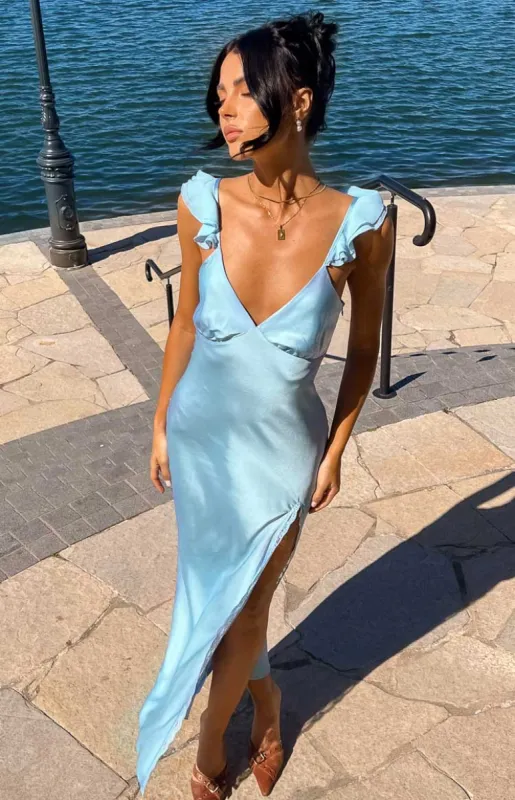 Wendy Blue Maxi Dress sold by Beginning Boutique