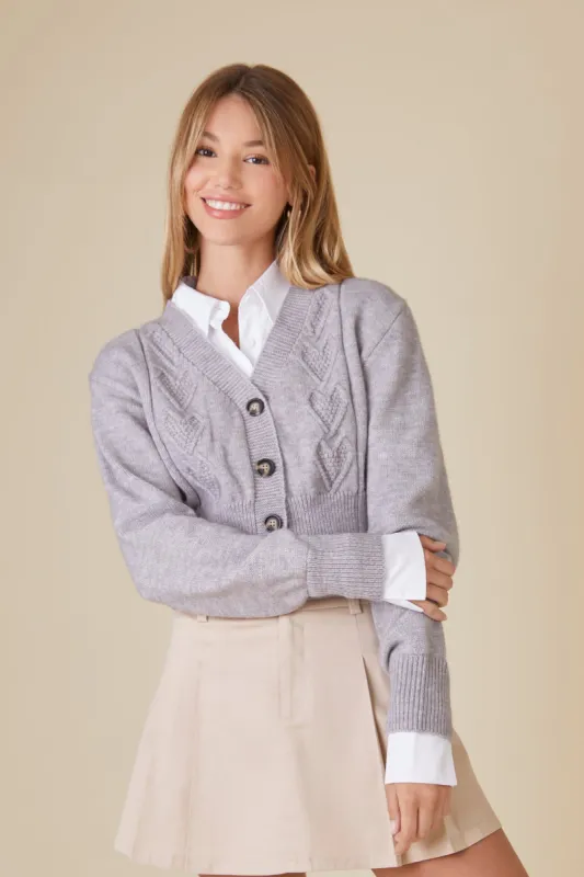 Cardigan en tricot avec cœur sold by Urban Planet