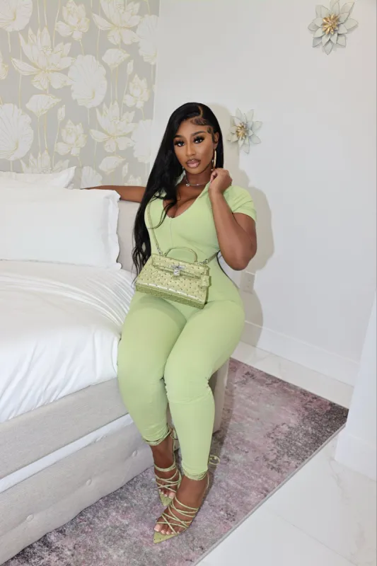 Jane Jumpsuit Green sold by Shane Justin