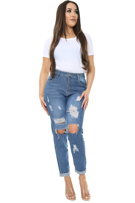 Blue Boyfriend Jeans sold by Denimwise