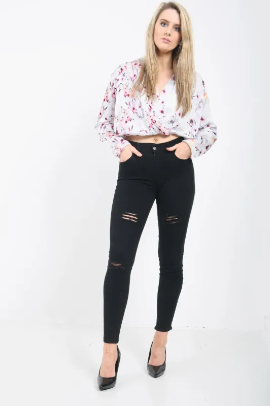 BLACK LADIES HIGH WAISTED JEANS sold by Denimwise