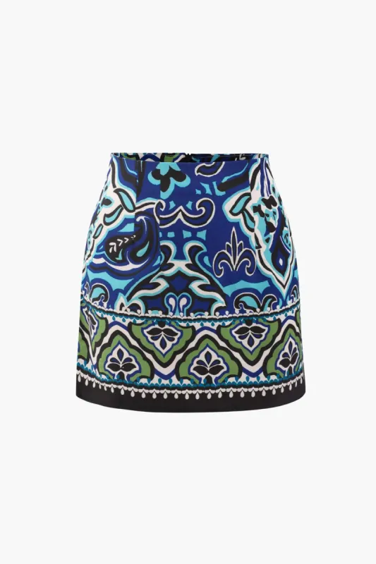 Floral Print A-line Mini Skirt sold by Micas