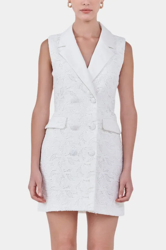 Laced Sleeveless Blazer Mini Dress sold by Lord & Taylor