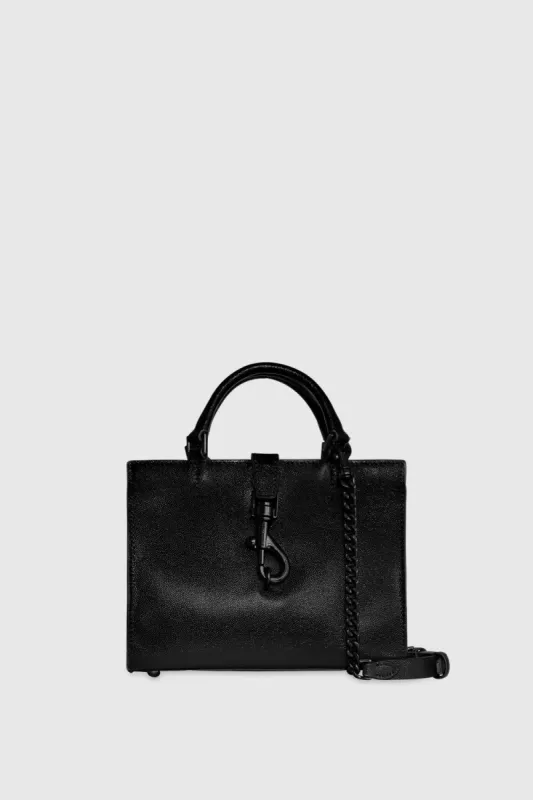 トートバッグ Fallett Microper mini cross bag black FA2303BG11BK Edison Mini Scratch-Resistant Crossgrain Leather Crossbody