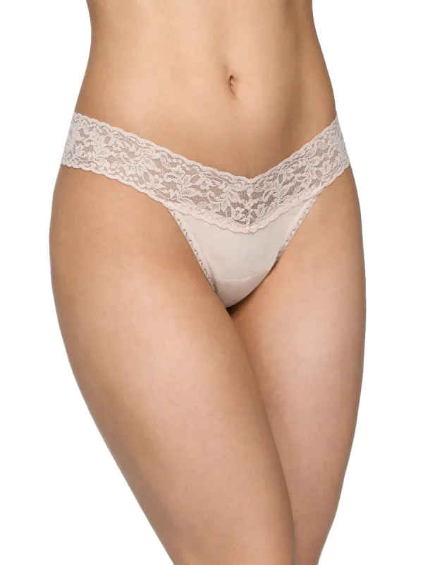 Supima® Cotton Low Rise Thong Chai sold by Hanky Panky