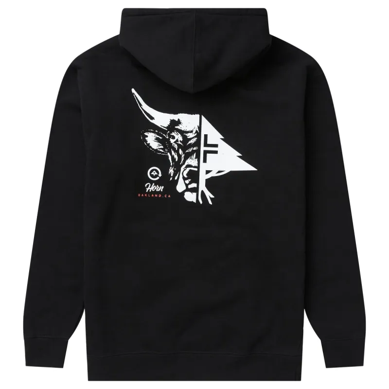 LRG X HORN BBQ BEEFY ROOTS PULLOVER HOODIE - BLACK sold by Lrg