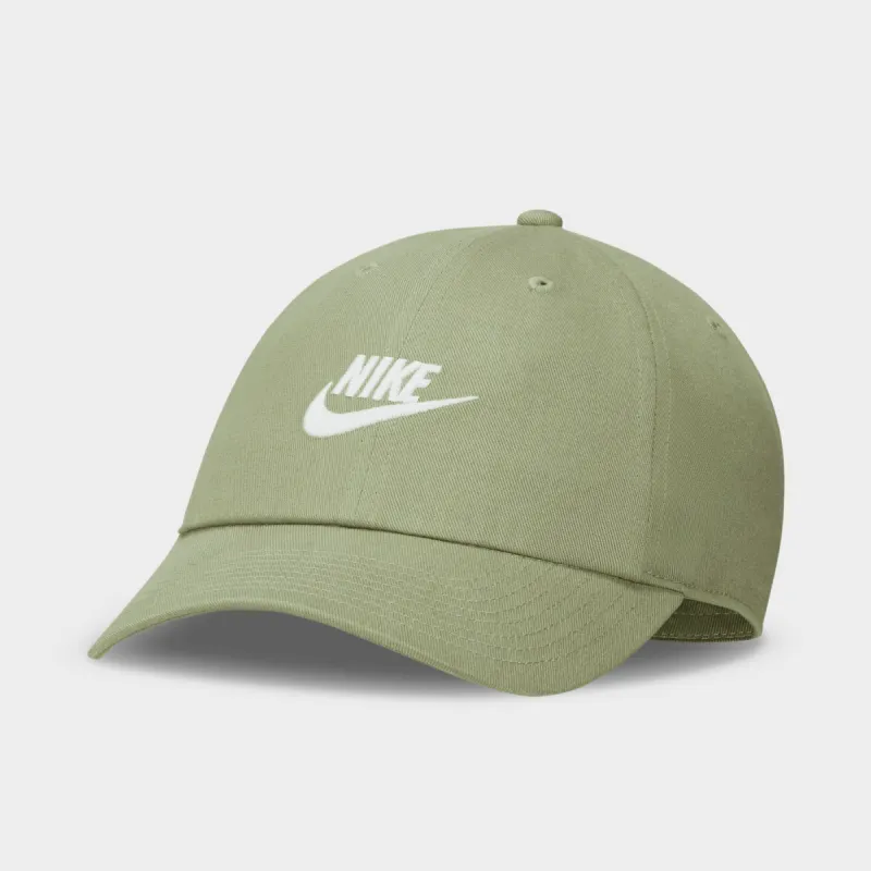 Nike Sportswear Heritage86 Futura Washed Cap Oil Green / White sold by JD Sports
