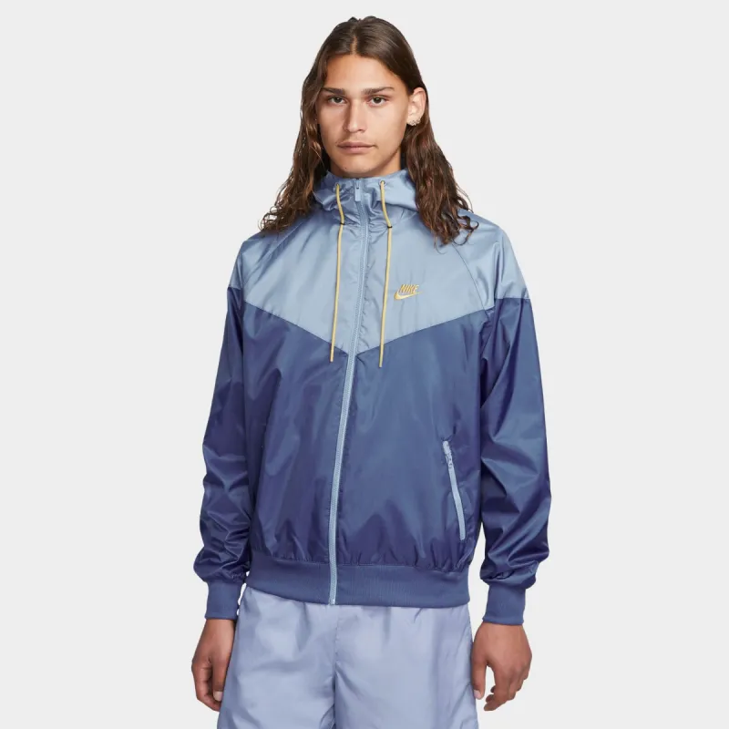 Nike Sportswear Windrunner Hooded Jacket Diffused Blue / Ashen Slate - Wheat Gold sold by JD Sports
