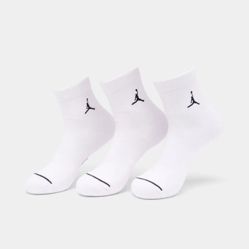 Jordan Everyday Ankle Socks (3 Pack) White / Black sold by JD Sports