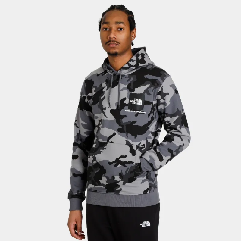 The North Face Fine Box Pullover Hoodie Midgrey Woodland / Camo Print sold by JD Sports