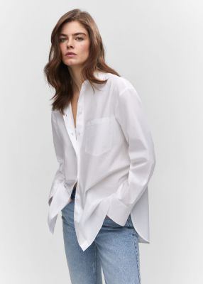 Camisa oversize bolsillo -  Mujer | Mango España sold by Mango