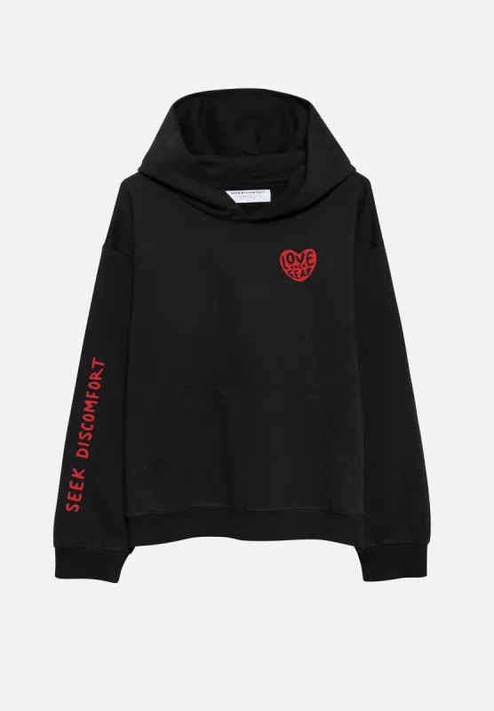 Black Love Over Fear Hoodie sold by Seek Discomfort