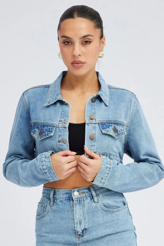Denim Jacket Long Sleeve sold by Ally Fashion