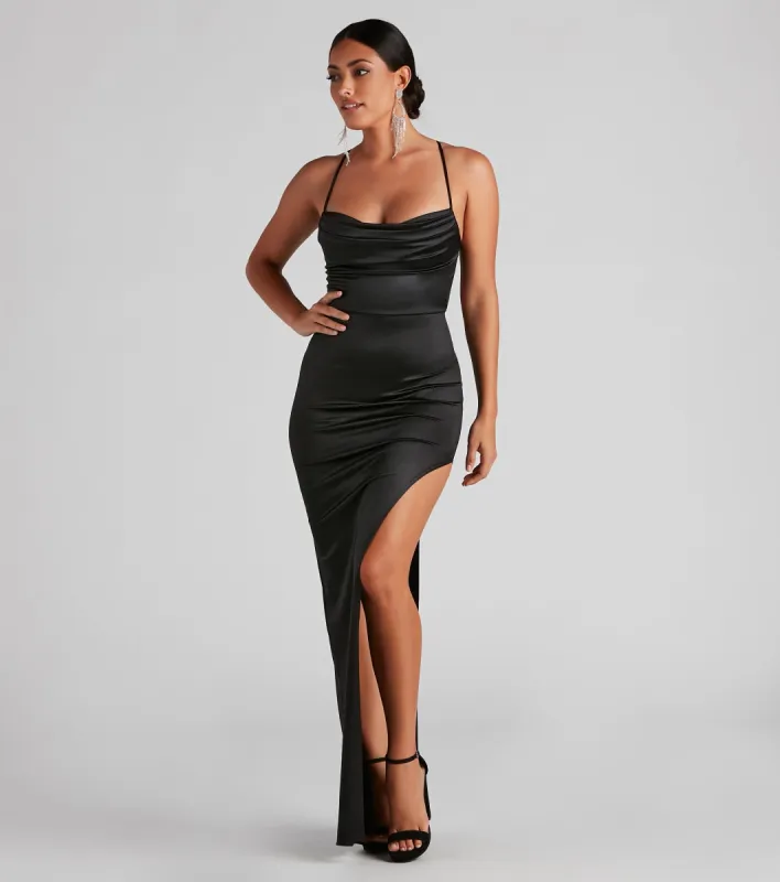 Luna Formal High Slit Dress sold by Windsor