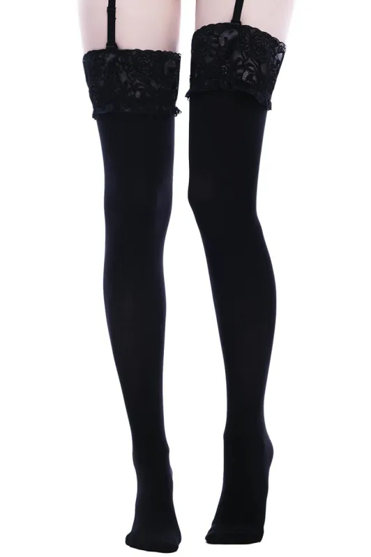 Stop Staring Thigh High Socks sold by Killstar