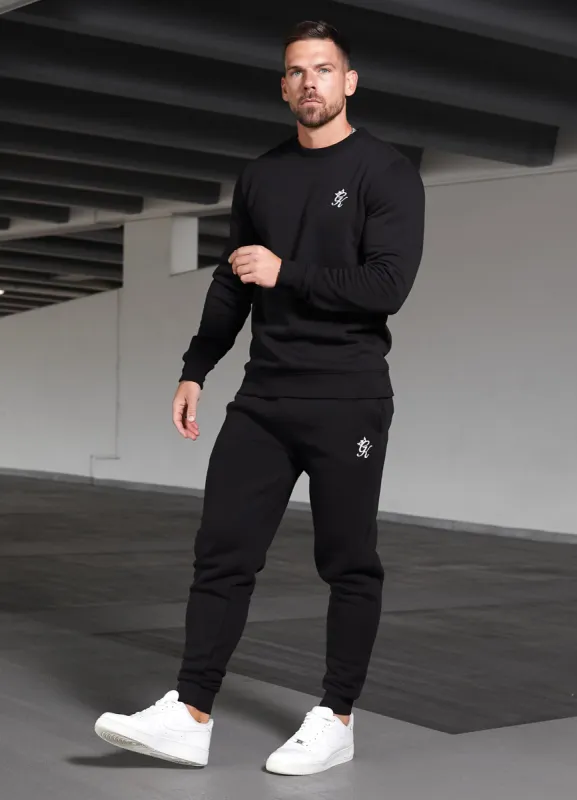 Gym King Fundamental Crew Tracksuit - Black sold by The Gym King