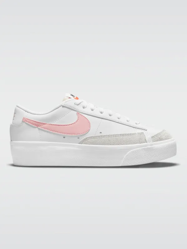 Nike Blazer Low Platform Sneaker - White-Pink Glaze-Summit White-Black sold by Carbon38