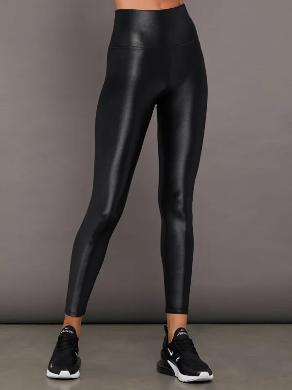 High Rise Full-Length Legging in Takara Shine - Black sold by Carbon38