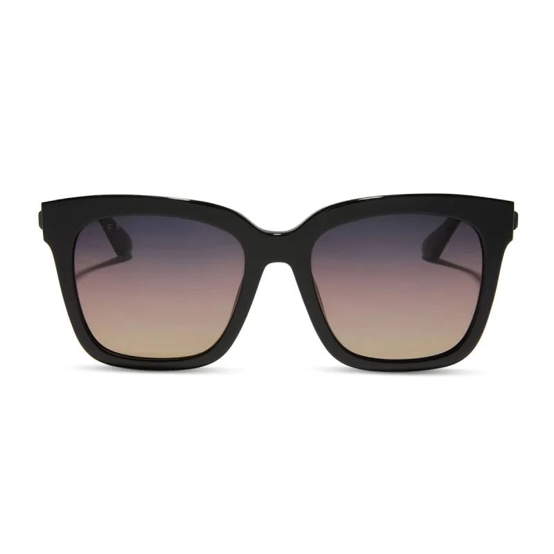 BELLA - BLACK + TWILIGHT GRADIENT + POLARIZED SUNGLASSES sold by Diff Eyewear